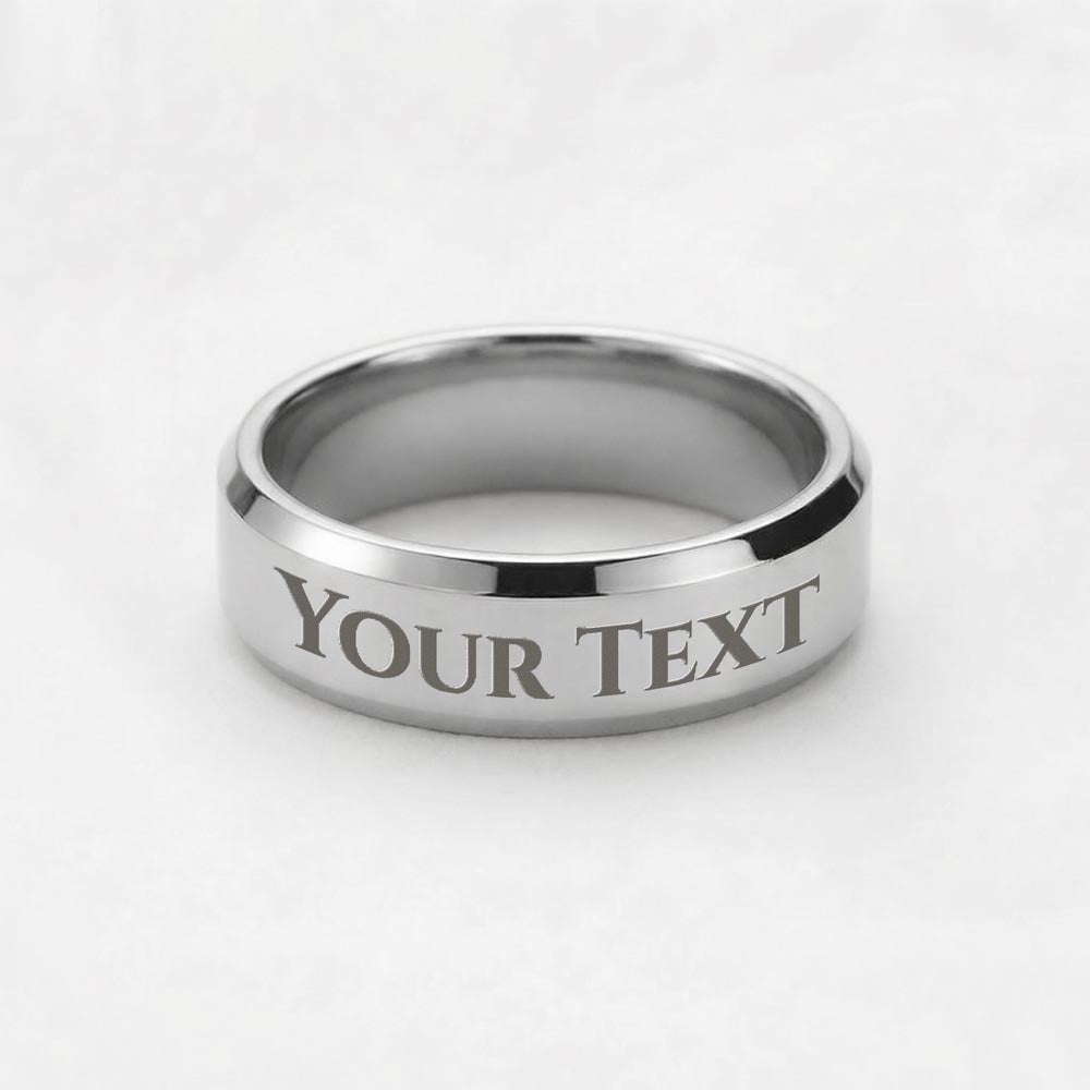 Make it personal. Surprise him with a custom engraved ring he'll never want to take off!