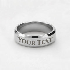 Make it personal. Surprise him with a custom engraved ring he'll never want to take off!