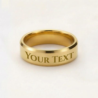Make it personal. Surprise him with a custom engraved ring he'll never want to take off!