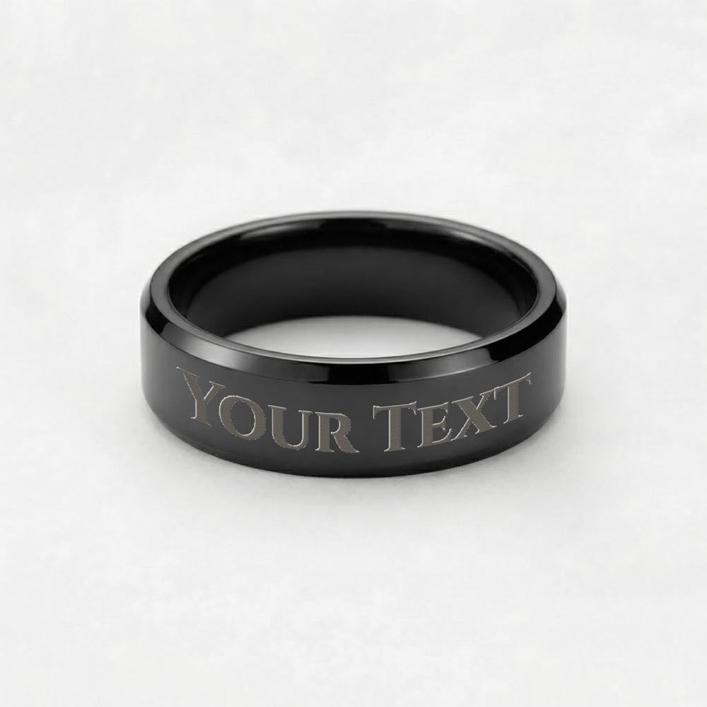 Make it personal. Surprise him with a custom engraved ring he'll never want to take off!