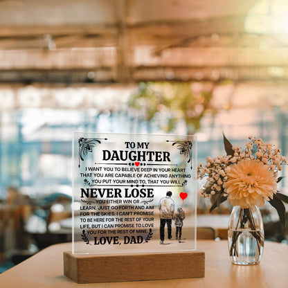 To My Daughter Promise – Acrylic Square